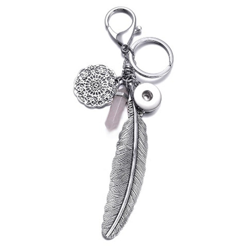 Wholesale Button alloy accessories DIY keychain